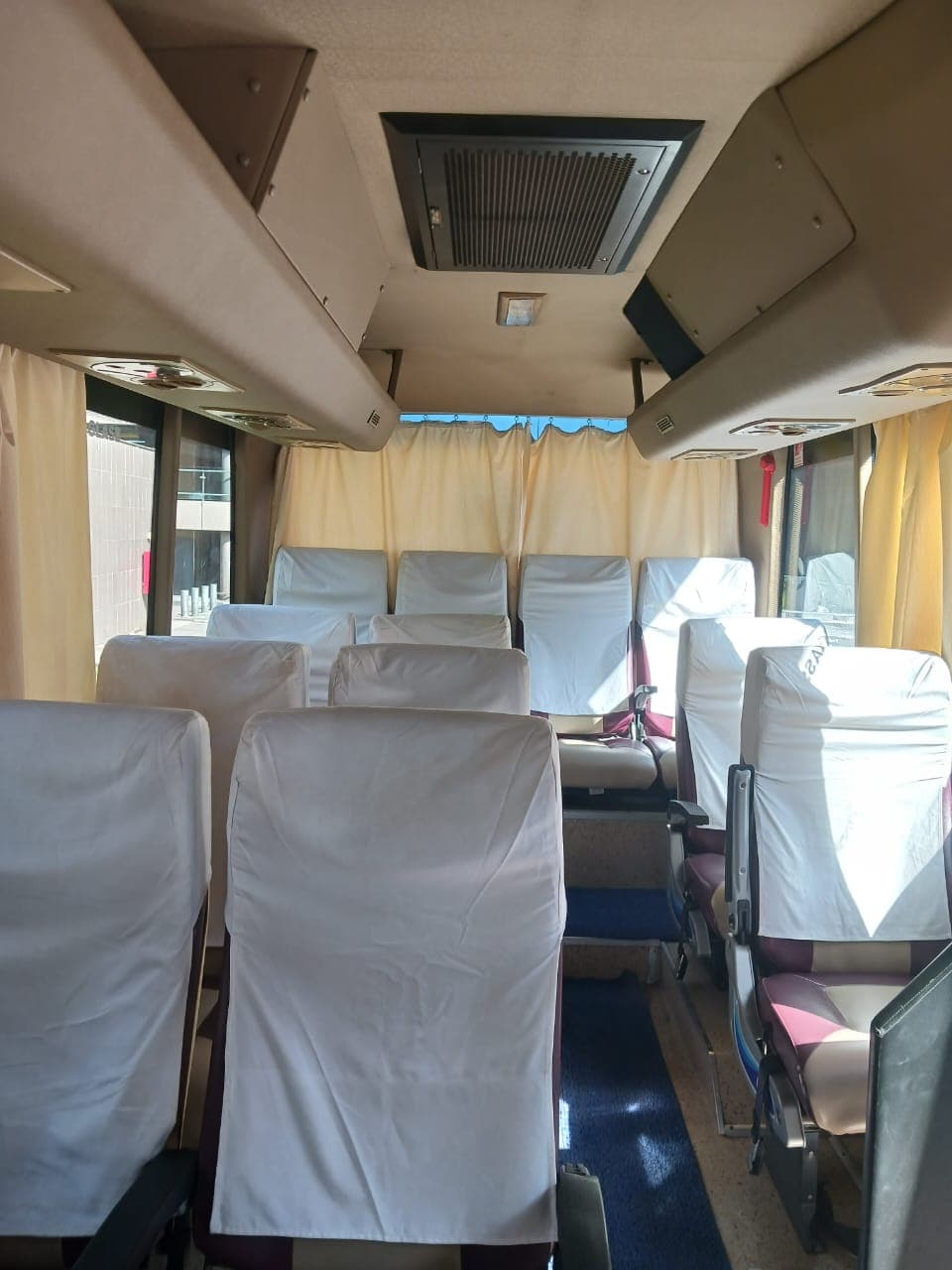 Travelers enjoying a bus journey